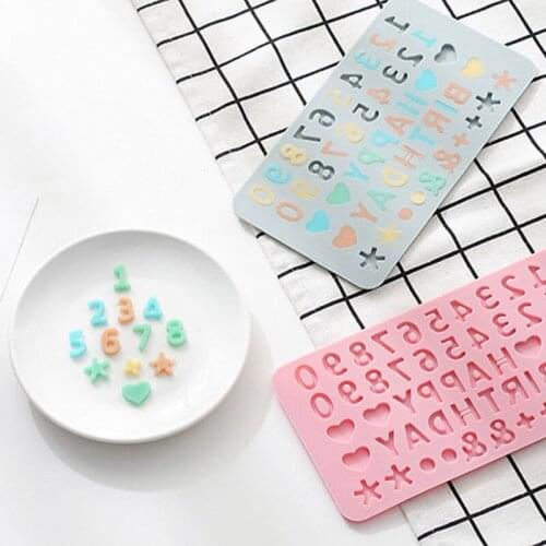 New English Letters Alphabet Shape Silicone DIY Chocolate Mold Useful Cake Decoration Home Kitchen Cookie Candy Baking Tool