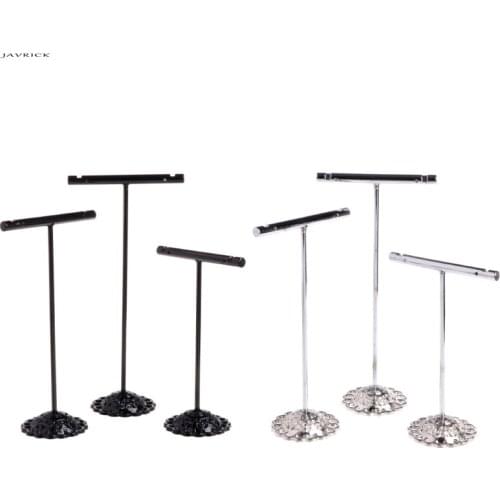3 Pcs Alloy Earrings Display T-Shape Stand Showcase Jewelry Organizer Holder NEW