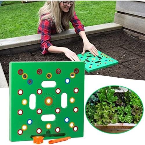 Simple Unique Square Seeding Sowing Template Garden Spacer Tool Coded Spacing Grow Spaced Plate Vegetables For Planting Supplies