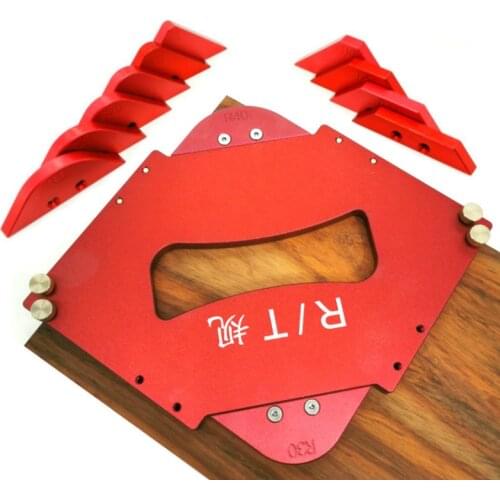 Router Table Round Corner Template R5-R40 T10-T40 Aluminium Alloy Bevel Gauge Woodworking Fillet Gauge Arc Radius Quick-Jig