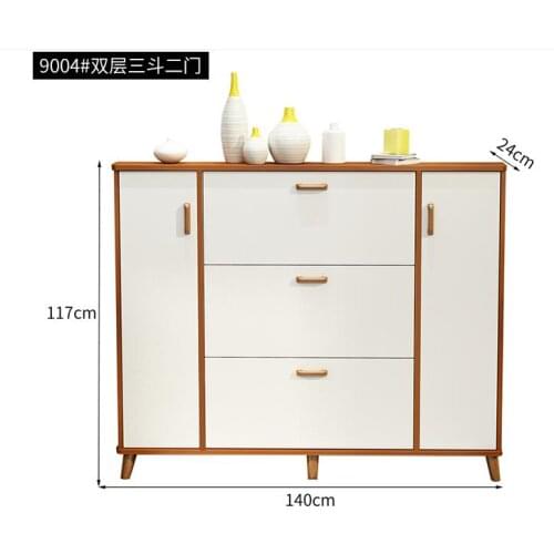 Ultra-thin shoe cabinet 17CM bucket hallway cabinet simple home economy shoe cabinet multi-functional space saving door paint