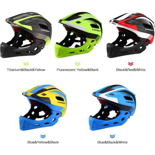 Lixada Kids Detachable Full Face Bike Helmet Breathable Ultralight Cycling Sports Kid Helmet Safety Helmet for Bicycle