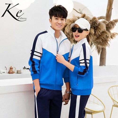 KE uniforms suit sportswear blue deep red two-piece running sport clothes suit tracksuit sport set man woman big size extra plus
