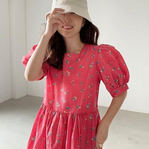 Летние платья в клетку VOXYMOVOXY China At AliExpress