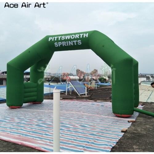 4 Legs Free Stands Angle Archway Balloon,Green Text Inflatable Start Line Arch On SALE