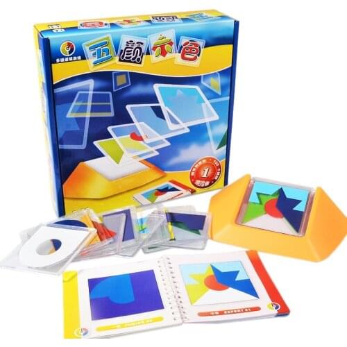 100 Challenge Color Code Puzzle Games Tangram Jigsaw Board Puzzle Toy Children Kids Develop Logic Spatial Reasoning Skills Toy