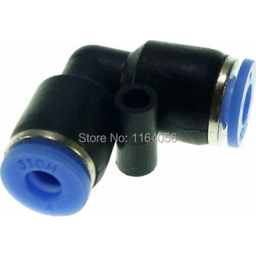 20pcs 4mm ID Pneumatic Connectors Push in Elbow Fitting Equal L