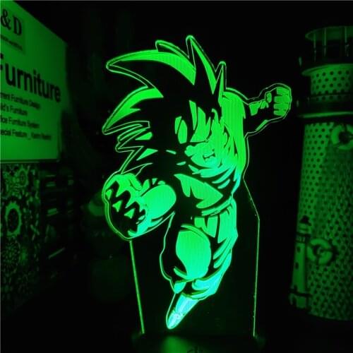 3D Lamp Dragon Ball Son Goku LED Night Light Anime Figure Bedroom Decoration Lampara Sunset Lights Table Lampe Home Decor Lights