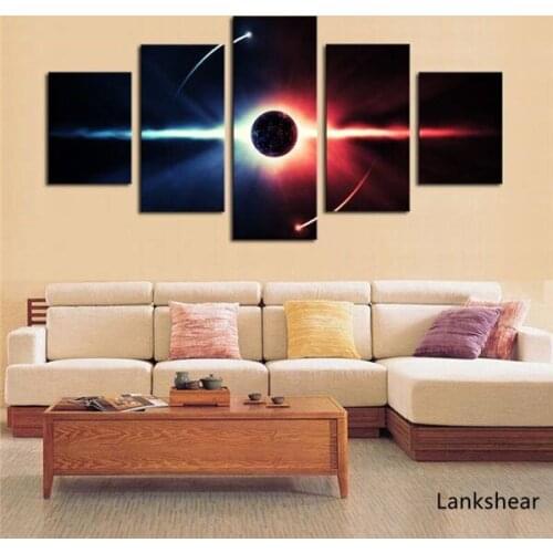 5 Pcs (No Frame )Large HD Abstract Planet Canvas Print Painting For Living Room Wall Art Picture Gift Printing On Canvas
