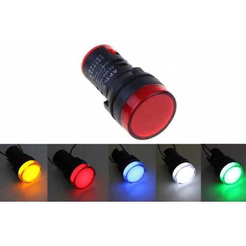 5PCS Indicator AD16-22DS 12V 24V 110V 220V Red/Green/Huang/Blue/White Indicator Lights
