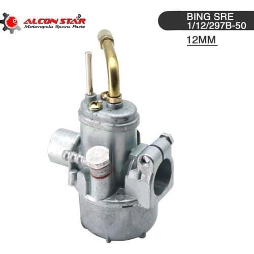 Alconstar- BING SRE 1/12/297B-50 Replica of the carburetor 12mm Bing Style Carburetor For Puch Bing Dax Motorcycle SRE Vegaser