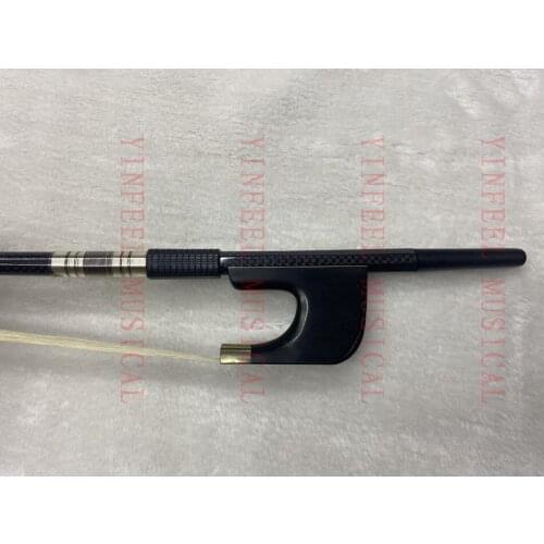 Free Shipping New high quality 1 pc 3/4 braid Carbon fiber German styel double bass bow white horse hair weave carbon blank