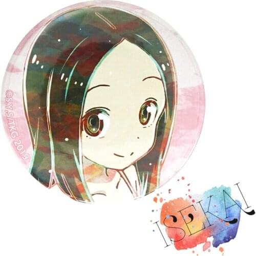 KARAKAI JOZU NO TAKAGI-SAN Anime Badge Takagisan TAKAGI Art Version Metal Badge Pins Brooch Pins