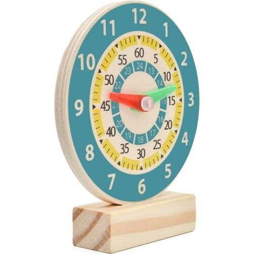 Montessori Early Education Childrens Clock Teaching Aid Wooden Clock Student Mathematics Textbook Teaching Aids Clock Model Toy
