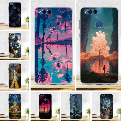 Case For Huawei Honor 7X Cover Soft Silicone Shell Back Cover For Huawei Honor 7X 7 X X7 Case 5.39 Inch Thin TPU Phone Cases Bag