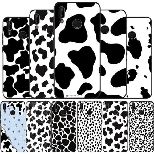Cow spots black Phone Case for huawei P40 P30 P20 P10 Pro P9 Lite nova 4E 6SE Psmart 2 2019 Y6 9 Prime cover