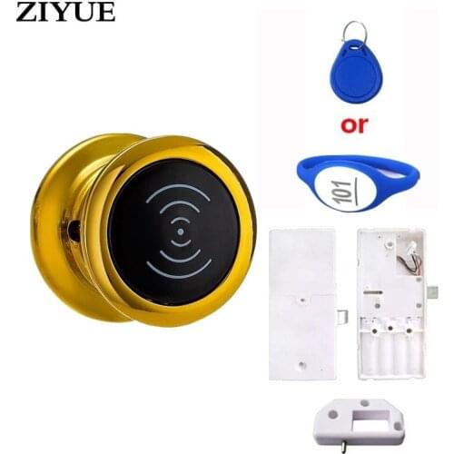 5PCS/Lot ZIYUE RF Wristband key digital Electronic Metal cabinets lock magnetic handle door lock EM115