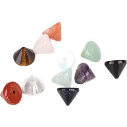 Dankaishi Double Hole Connectors Charms For DIY Jewelry Accessories Special Shape Stone Pendants Connectors for Jewelry Making