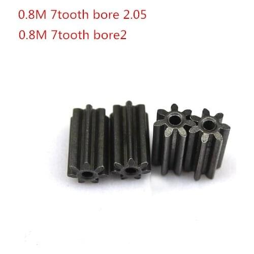 DIY Accessories Iron Gears Modulus 0.8 7T Gear inner bore 2mm/2.5mm Micro Mini Motor Gears