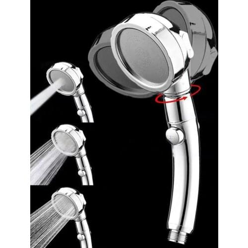 Bathroom High Pressure Spa Fixed Showerhead 360° Rotation One-button Switch, Built-in Switch, Humanized Design