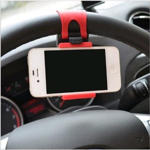 KUKAKEY Car Phone Holder Mini Air Steering Wheel Clip Mount Universal Handlebar Bracket In Car Mobile Accessories Holder