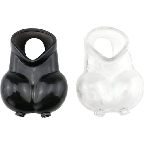 Reusable Penis Rings Scrotum Bondage Restraint Delay Ejaculation Chastity Cage Cock Sleeve Sex Toys For Men Adult Products