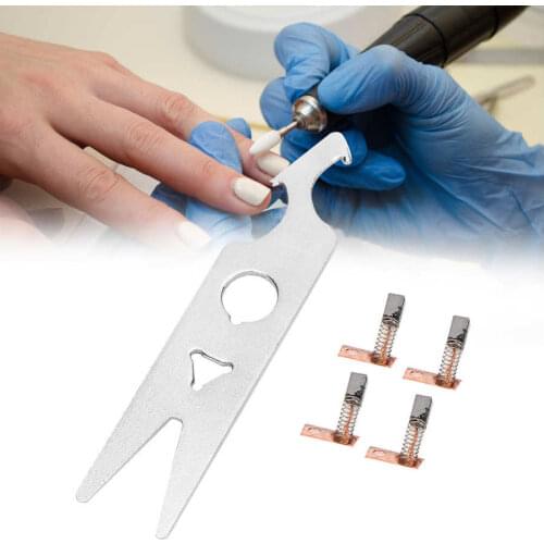 2 Pairs Alloy Carbon Brush Wrench Set Nail Drill Handpiece Accessory Replacement Part Manicure Carbon Brush Nail Art Supplies
