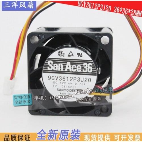 NEW SANYO DENKI SAN ACE 9GV3612P3J20 3628 12V 0.75A 3.6CM cooling fan