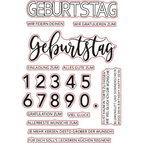German number Transparent Clear Silicone Stamp/Seal for DIY scrapbooking/photo album Decorative clear stamp A717