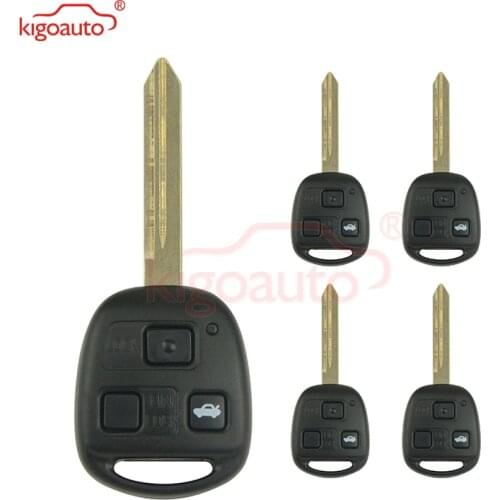 Denso(not Valeo) Kigoauto 5pcs 3 button no chip TOY47 434mhz for Toyota Avensis 2004 2005 2006 2007 2008 2009 Remote key