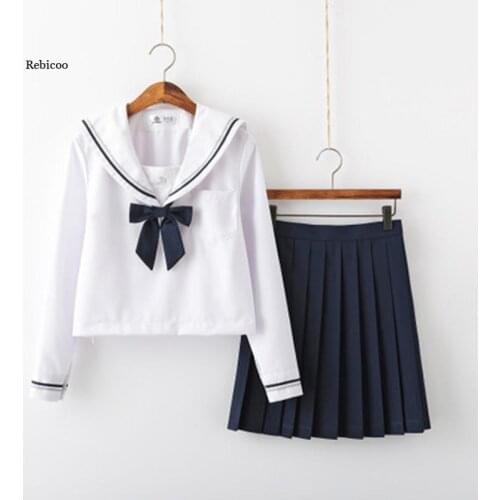 Cosplay Schoolgirl Uniform Japanese Class Navy Sailor School Uniforms Students Clothes For Girls Anime COS Sailor Navy Suit