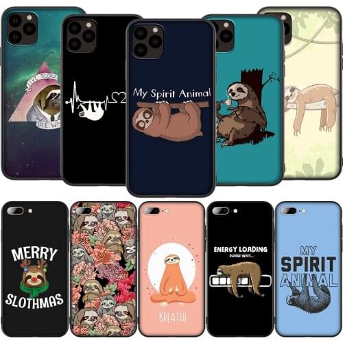 Lavaza K55 Grey Sloths Silicone Soft Case for iPhone 12 Mini 11 Pro XS Max XR X 8 7 6 6S Plus 5 5S SE 2020