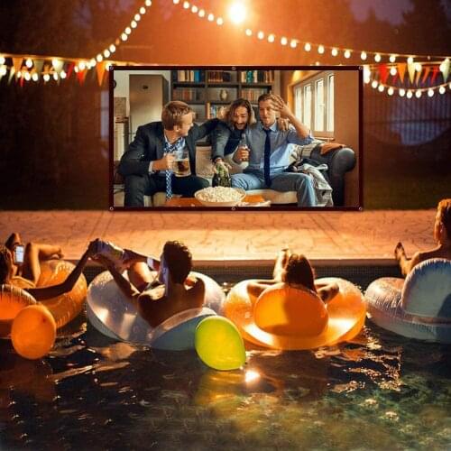 150 Inch 4:3 Portable Folding Movie Screen HD Crease-resist Indoor Outdoor Projector Screen For Home Theatre Movie Screen Cloth