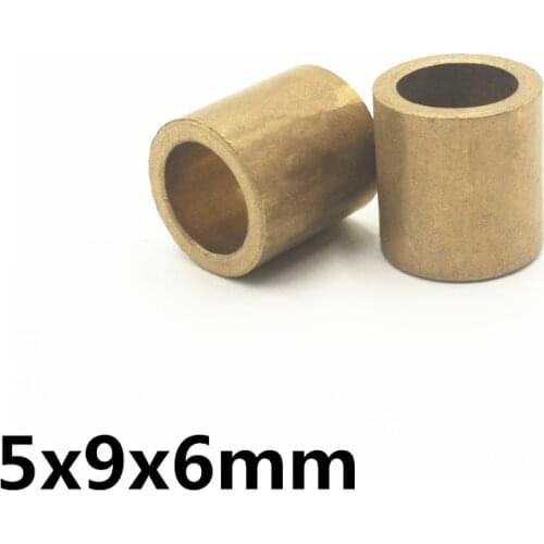 10pcs 5x9x6mm FU-1 Powder Metallurgy oil bushing porous bearing Sintered copper sleeve 050906