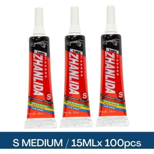 100PCS 15ML Zhanlida S Medium Settings Contact Adhesive Universal Repair Glue With Precision Applicator Tip