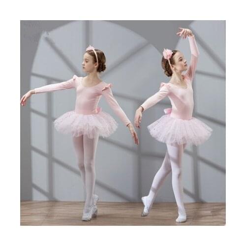 2019 Professional Ballet Tutu Dress Girls Dance Clothing Kids Training Princess Skirt Costumes Gymnastics Leotards