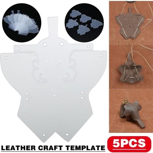 5pcs/set PVC Leather Craft Template Animal DIY Sewing Pattern Stencils Craft Making DIY Leather Handmade Craft