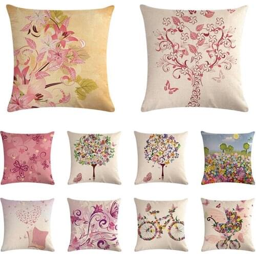 Decorative Cushion cover Sofa/Bed Throw pillowcase Beautiful Butterflies Pillow Case Cushion Girl Cushion Case 45x45cm i847