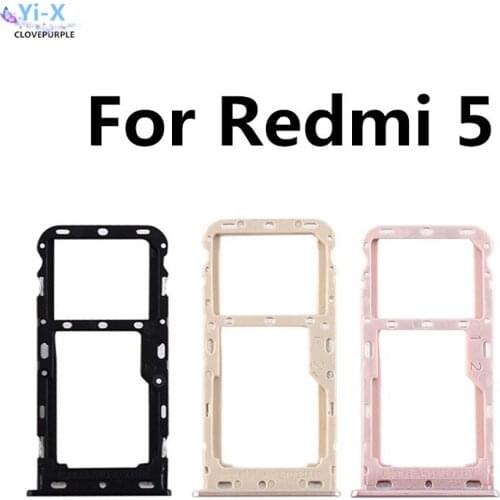 For Redmi 5 SIM Card Tray Holder Micro SD Card Holder Slot Adapter Replacement Repair Parts for Xiaomi Redmi5