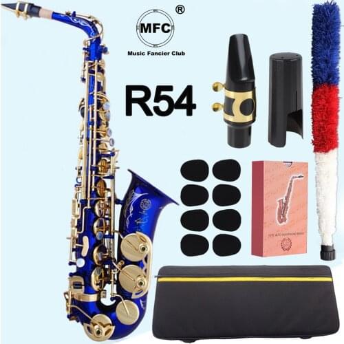 Brand New MFC Alto Saxophone Reference 54 Blue Lacquer E-flat Alto Sax R54 With Case Mouthpiece Reeds Neck