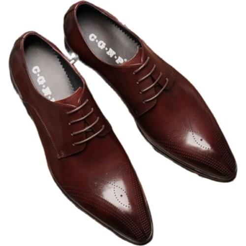 Formal shoes man, lace-up pointed, English style, Oxford style, dress, wedding wear, carved