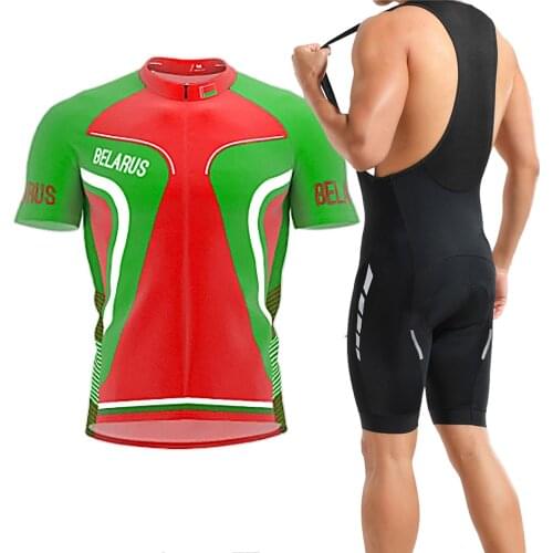 Classic Belarus Mens Summer Pro Team Cycling Jersey Set Retro Short Sleeve MTB Road Bicycle Outdoor Sport Wear Bike Clothing