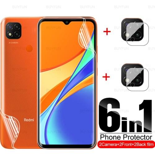 6in1 Hydrogel Film For Xiaomi Redmi 9C NFC Front Back HD Film For xiamoi redmi 9c 9 c 9t 9a 8 8a 7a Camera Lens Protector Film