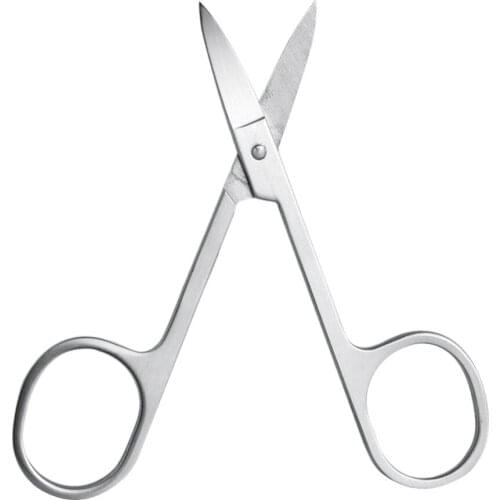 Curved Eyelash Eyebrow Nose Hair Scissor Remover False Lash Trimmer Cutter Makeup Tool