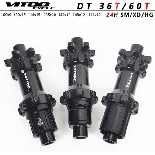 Vitoocycle Abgedichtete lager MTB Mountainbike Nabe Schnellspanner set Bike hub 24H 28H Scheibenbremse 15/12mm Steckachse QR Fah