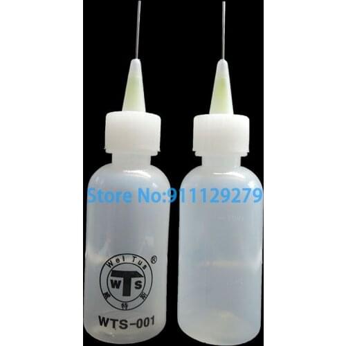2pc/Lot 50ml Needle Tip Soldering Cleaning Clear Liquid Flux Alcohol Oil Dispenser Plastic Hand Bottle Cleaner DIY Repair