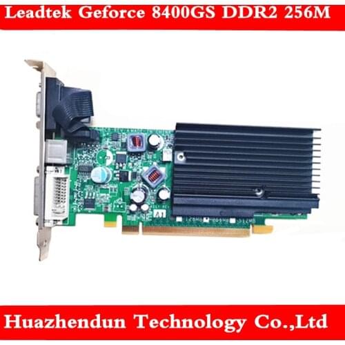 Original Leadtek Geforce 8400GS DDR2 256M 64bit graphics card PCI-E 16X interface desktop graphics card 1pcs free shipping