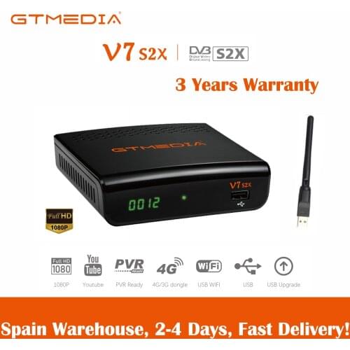 The New GTmedia V7 S2X Digital Satellite TV Receiver DVB-S2,FTA,1080P HD Decoder With USB WIFI Upgraded By Gtmedia V7S HD,No App