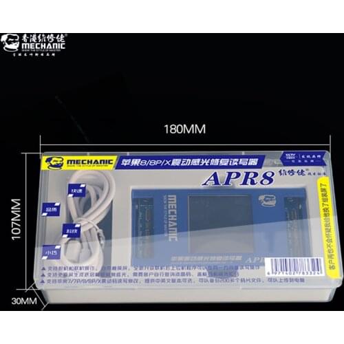 MECHANIC LCD Photoreceptor repair programmer For Iphone 7G/7P/8G/8P/X APR8 Vibration code read-write modification English