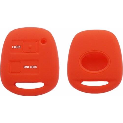 Xinyuexin 2 Button Silicone Key Cover Fit For Toyota Yaris Avensis Camry Corolla Carina Prado Prius Rav4 Previa Remote Fob Case